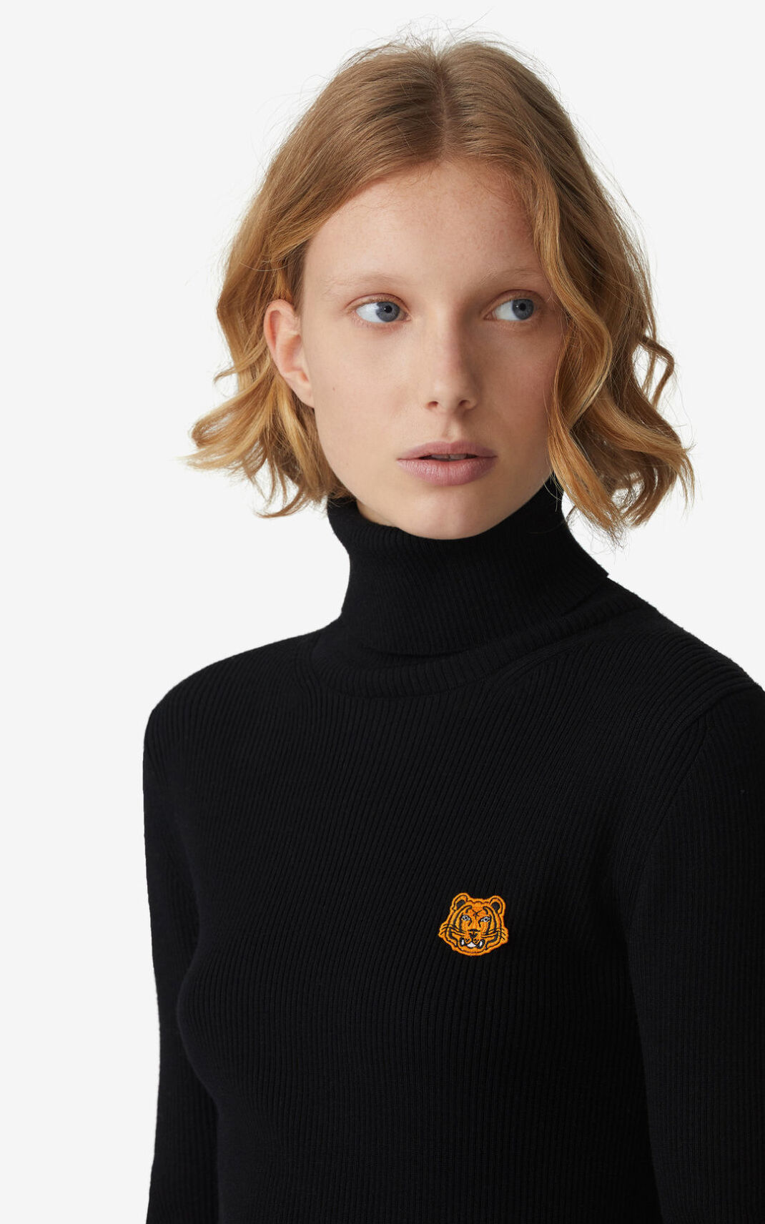 Jerseys Kenzo Tiger Crest roll neck Mujer Negras - SKU.6778352